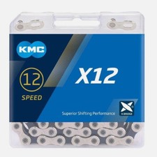 KMC X12 Bicycle Chain 12 Speed 126MM Black Silver
