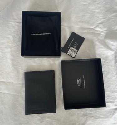 Porsche Design Reisepasshülle / Kreditkartenetui Leder NEU & OVP Schwarz