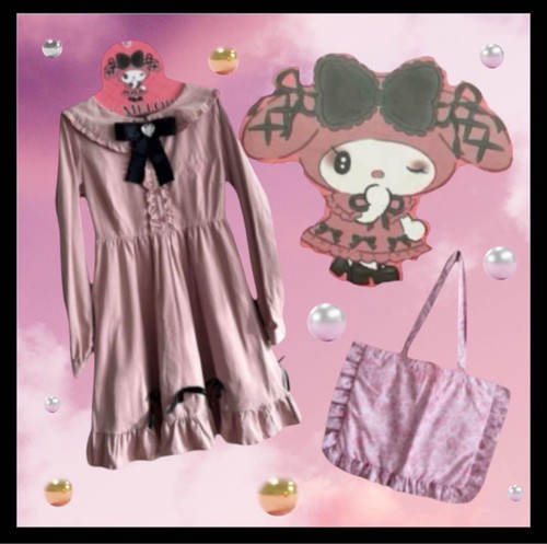 My Melody m9 Kuromi Kuromi-Chan Dress Pink Sanrio Japan Kawaii Anime Game Collec
