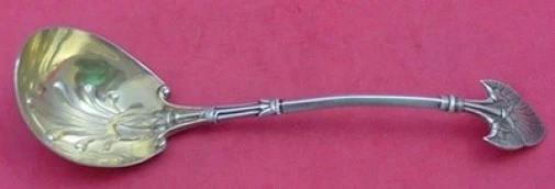 Lotus by Gorham Sterling Silver Sauce Ladle Design In Bowl Goldwashed 6 1/2"