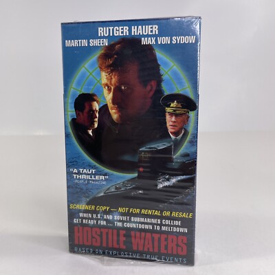 RARE Screening Copy: Hostile Waters (VHS, 1997) Rutger Hauer, Thriller