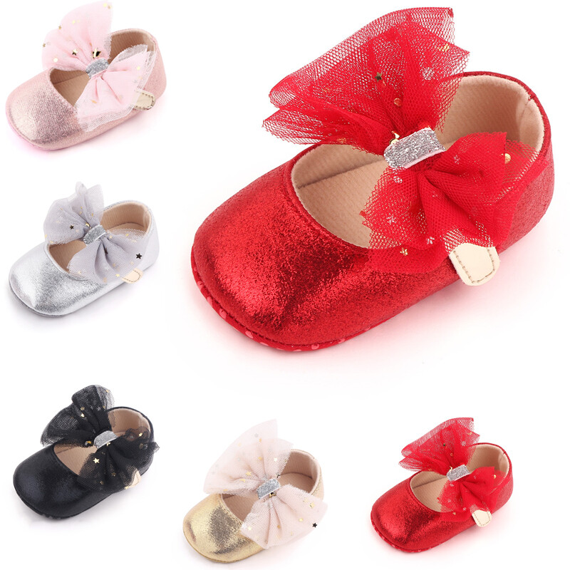 PANTOFOLA D’ORO Scarpe bambina fiocco suola morbida antiscivolo festa matrimonio chiesa battesimo