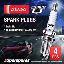 4 Denso Iridium TT Spark Plugs for Honda Jazz GE GD GG GP Odyssey Prelude Stream
