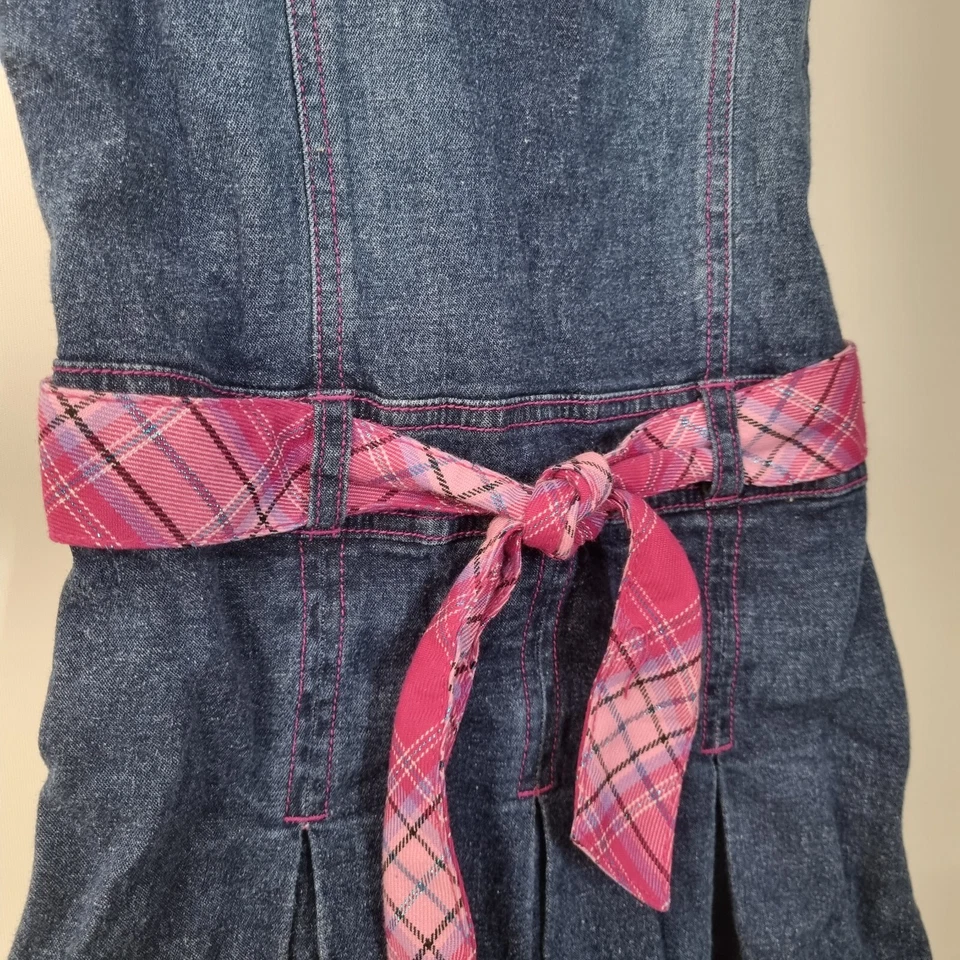 Y2k Hello Kitty Sanrio Jersey Plisado Falda Denim Cuadros Escuela Niña Talla M Foto 4 de 4