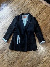 Uiti De Paris Jacket Pinstripe 36 Rare!! Designer!! Small