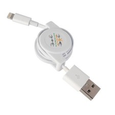 For iPhone iPad iPod - USB Cable Retractable Charger Power Cord Sync Wire Fast
