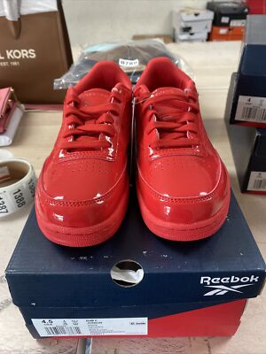 Reebok Cardi B Club C Double Red Tennis Shoes H69071 Size 4.5