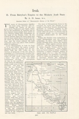 IRAK IRAK EISENBAHNEN IM BAU SÜMPFE KARTE um 1920 ILLUSTRATIONSDRUCK