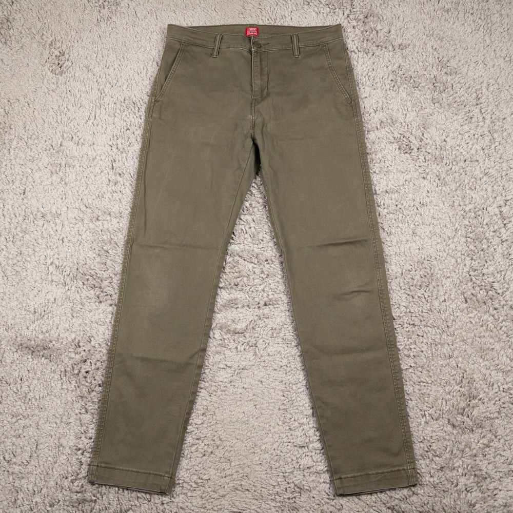 Levis Mens W31 L32 Green XX Chino Tapered Fit Pants 33x30