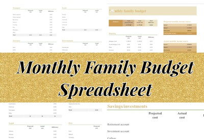 Neuer, effizienter monatlicher Budgetplaner Familientabelle