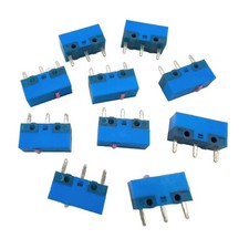 Huano Pink Dot Blue Shell Mouse Micro Switch 80 Million Clicks (10 Pcs) US Stock