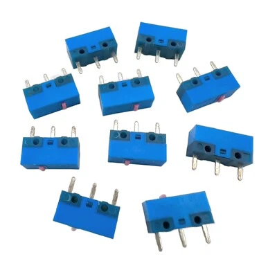 Huano Pink Dot Blue Shell Mouse Micro Switch 80 Million Clicks (10 Pcs) US Stock
