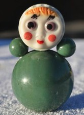 1960s USSR Soviet Russia RARE SMALL SIZE Celluloid Plastic NO-FALL Doll Toy 6 cm