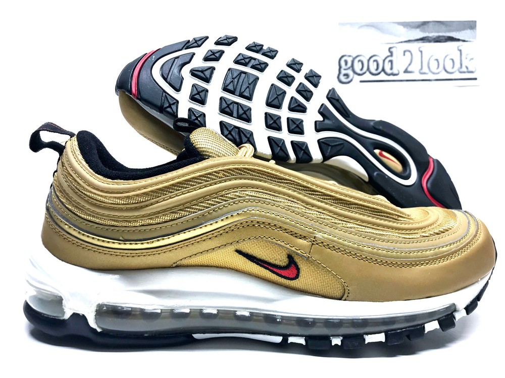 Nike Air Max 97 OG Metallic Gold Red Women's 10.5 Men's 9 DQ9131-700