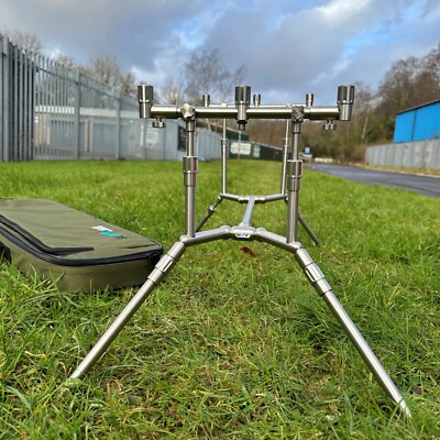 Summit Tackle Pod 3 rod Adjustable Stainless Steel Carp Fishing S/S Kit 6 |  eBay UK