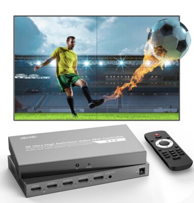 JCHICI TV Wall Processor Video Wall Controller 4K HD Display 2X2 Open Box