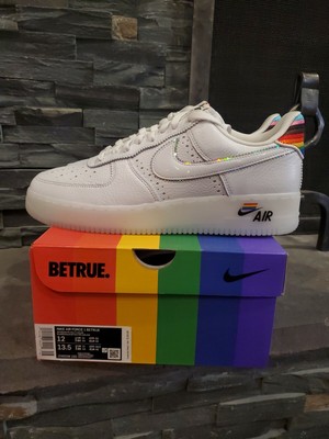 Nike Air Force 1 AF1 White Betrue Be True Size 12 DEADSTOCK Pride LGBT |  eBay