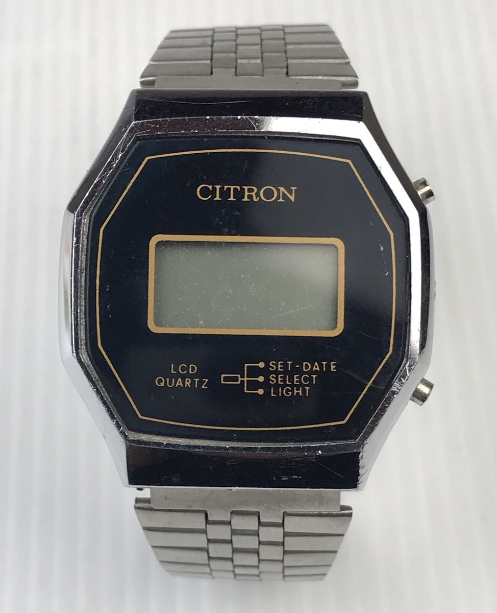 Citron vintage LCD quartz digital watch Made In Hong Kong