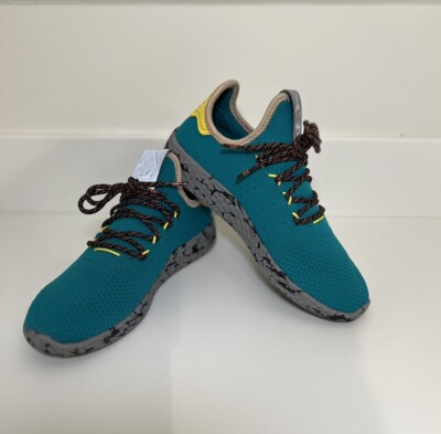 Adidas Pharrell Williams Tennis HU Men's Shoes Teal-Yellow-Grey  New