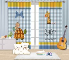 3D Cartoon Baby Turtle ZHUA2264 Photo Curtain Window Blockout Fabric Amy 2023