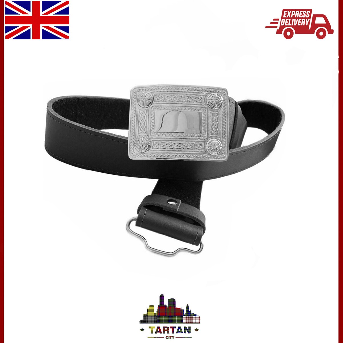 Cintura Sottile Nera In Pelle Lunga 85 Cm Fibbia Cromata Satinata Pacific Trail - Foto 2