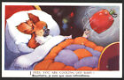 Signed G E Studdy Pekingese Dog Throws Hot Water Bottle Valentines #4313 - Ex
