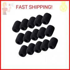 15 Pack Foam Microphone Windscreen, Lapel Headset Microphone Sponge Mini Foam