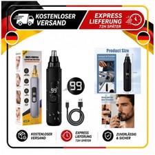 Tondeuse Nez Oreilles USB Rechargeable avec Écran LCD, Coupe Poils Précision,