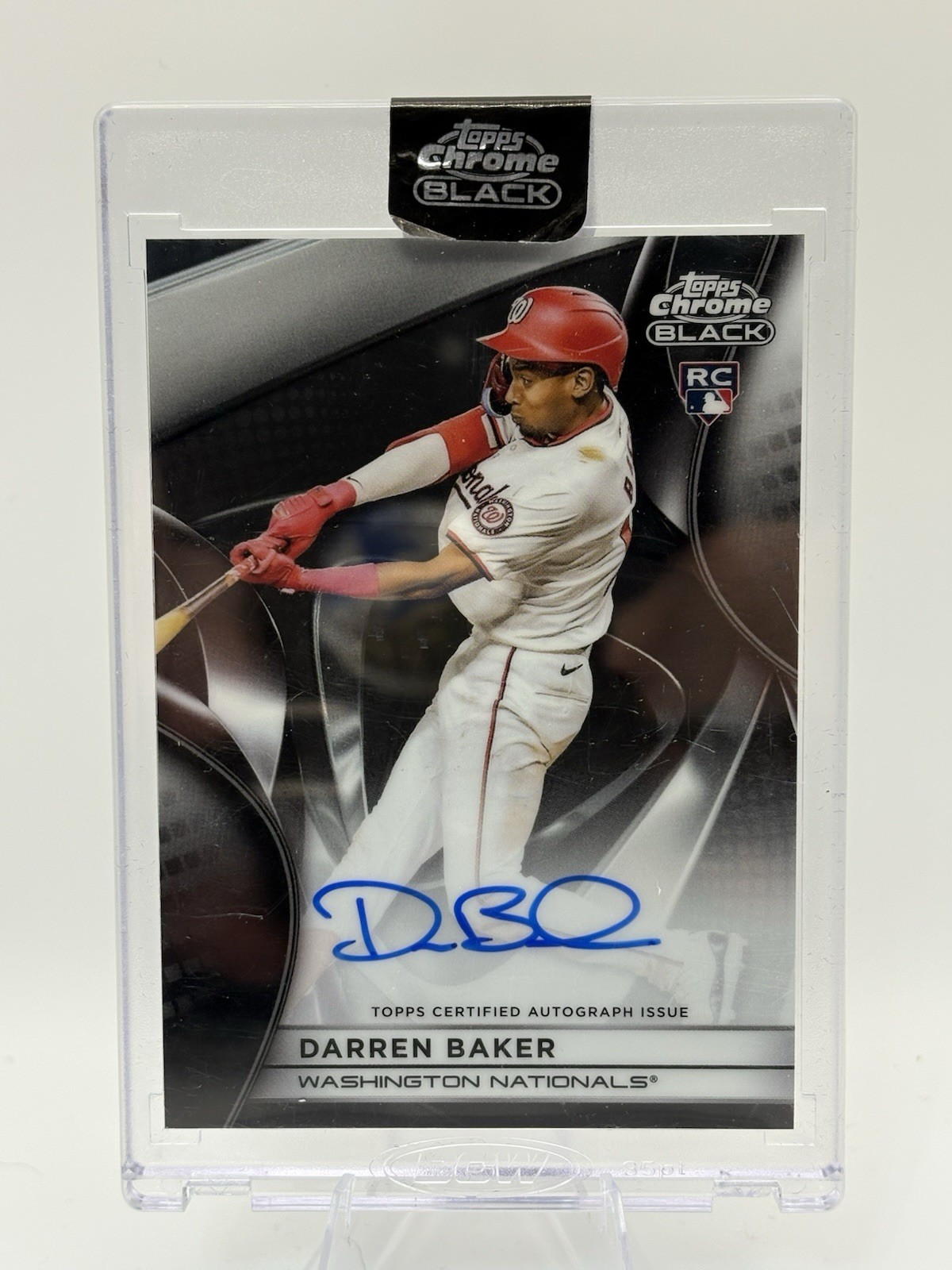 Darren Baker 2025 Topps Chrome Black Rookie RC Auto #CBA-DB Encased