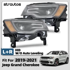 For 2019-2021 Jeep Grand Cherokee Xenon Headlights W/O Auto Leveling Left+Right