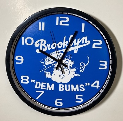 Brooklyn Dodgers  dem bums  Logo Battery Wall Clock