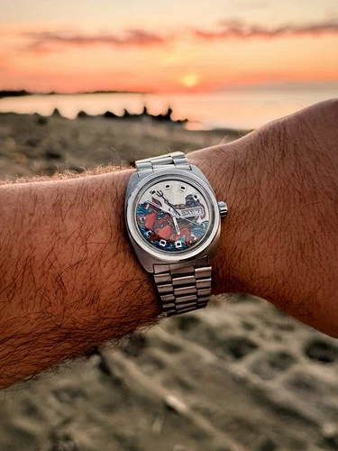 Omega Seamaster 168.034 Automatic- Custom Hand Painted- DAY/DATE Vintage JUMBO