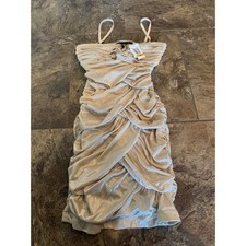 NWT City Studio Gold Metallic Ruched Bodycon Cocktail Party Dress Hoco Dress