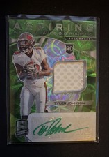 2020 Spectra Aspiring Patch Autographs Tyler Johnson #15 Neon Green Prizm /50 