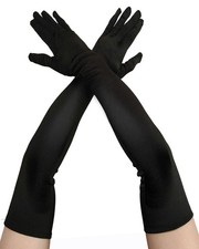 22 inches Long Opera Party Gloves for Women 1920s 20s Satin Gloves Costumes