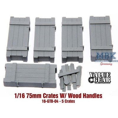 VALUE GEAR VLG16-GTB-04 German 75mm Crates Wood Handles Set (1:16)