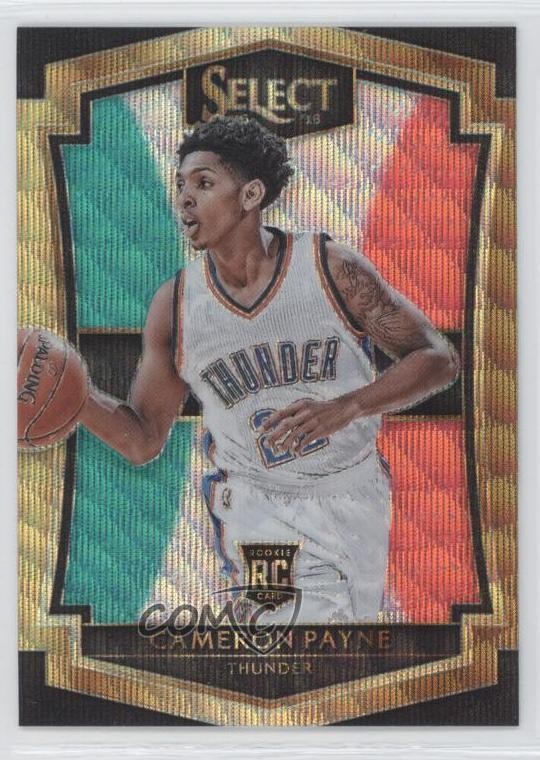 2015-16 Panini Select Premier Level Tri-Color Prizm Cameron Payne Rookie RC 0q5