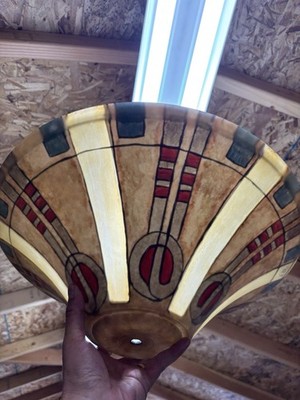 Todd Phillips 2008 Signed 18.5'' Glass Lamp Shade in good condition BUT... READ