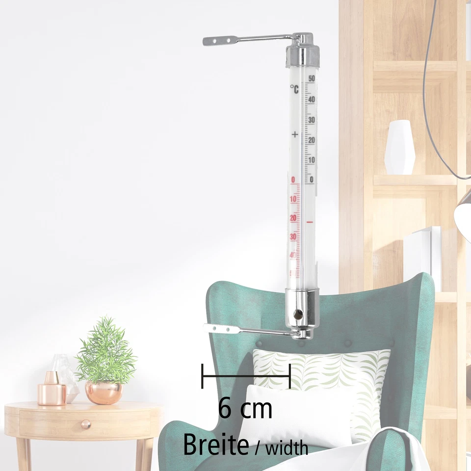 Fensterthermometer Wiener Analog Fensterrahmen Fenster Außen Thermometer - Bild 4 von 4