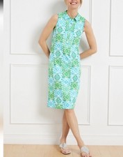 TALBOTS Effortless Jersey Polo Dress Stretch Sleeveless  Size S NWOT