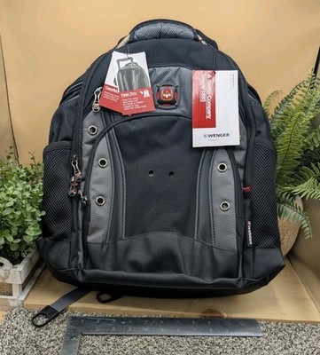Wenger Synergy Multi Pocket Zip Around Back Pack Black New W Tags