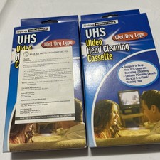 Living Solutions VHS Video Head Cleaning Cassette Lot of Two NEW