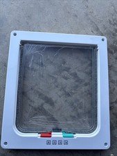 4 Way Pet Door Cat Puppy Dog Magnetic Lock Lockable Safe Flap Door Frame ABS