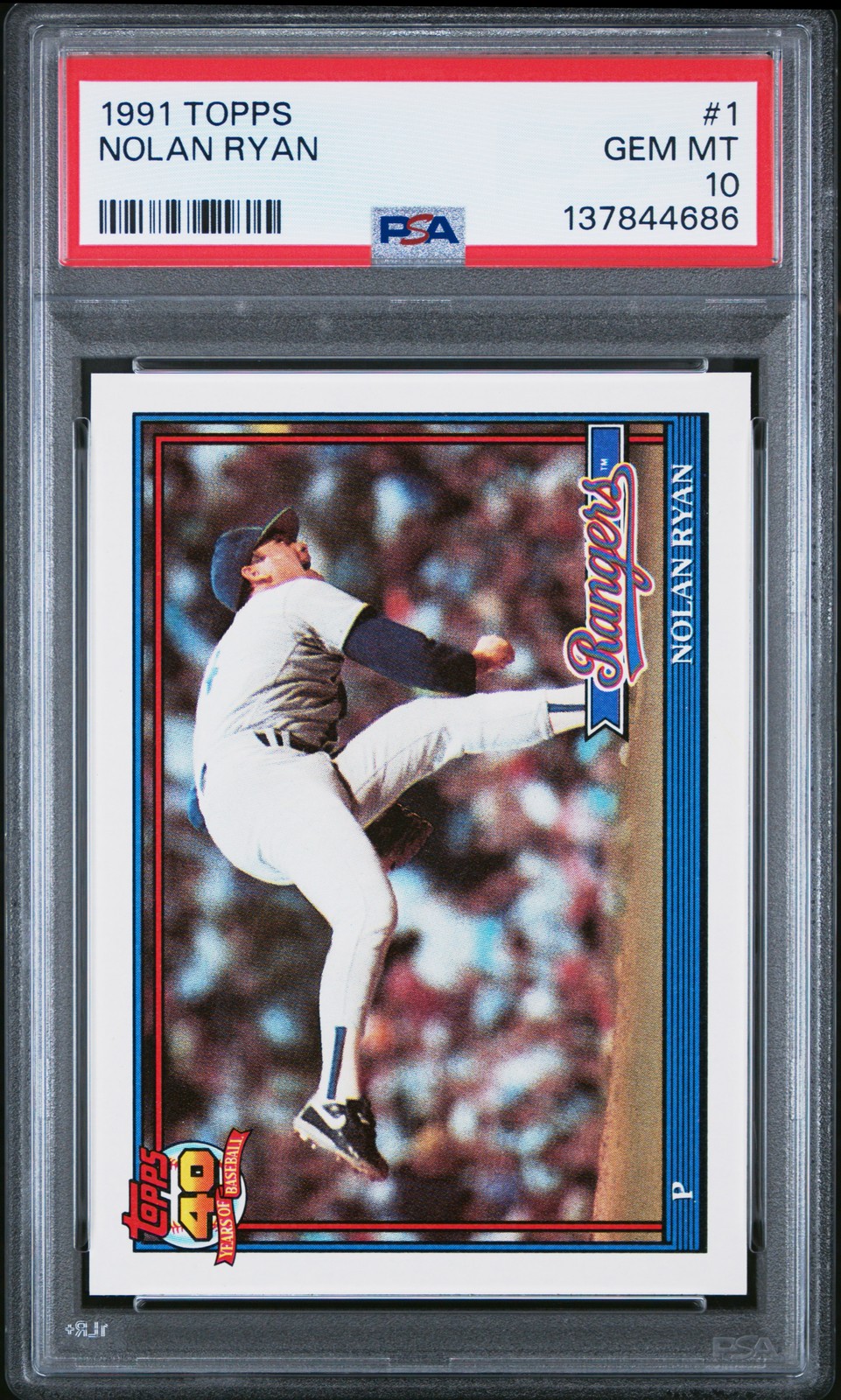 1991 TOPPS #1 NOLAN RYAN PSA 10