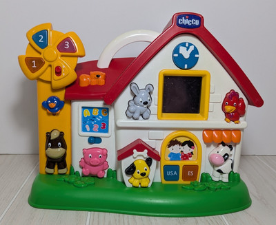 Chicco Baby Magic Window Talking Farm House toy lights sounds Spanish English