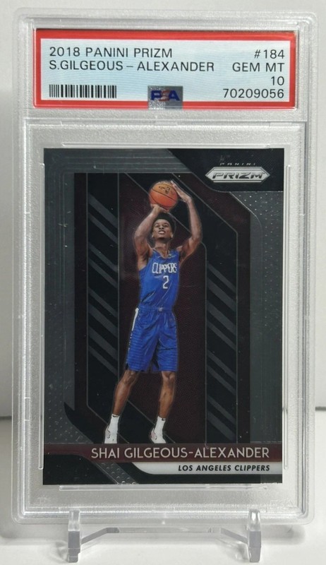 2018 Panini Prizm Shai Gilgeous-Alexander #184 RC PSA 10 OKC Thunder