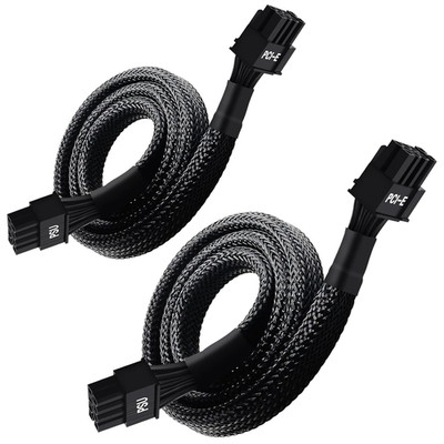 (2-Pack) 8 Pin PCIe Cable for Seasonic PSUs, PCIe 8 Pin Male to PCIe (6+2) Ma...