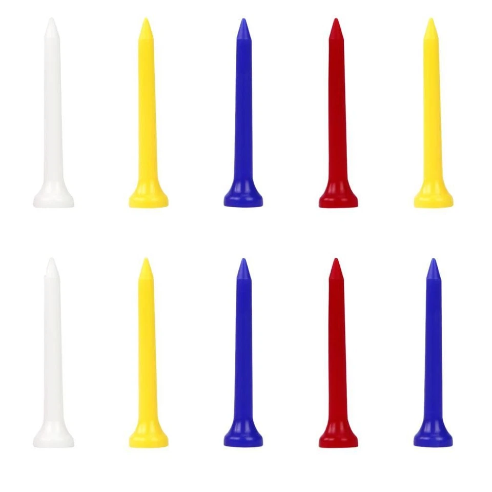 Professionelle Golf Tees aus Kunststoff, 10er Pack, verschiedene Farben, - Bild 1 von 1