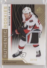 2018-19 SP Game Used Gold Spectrum Premium Material 16/49 Max Lajoie Maxime hn6