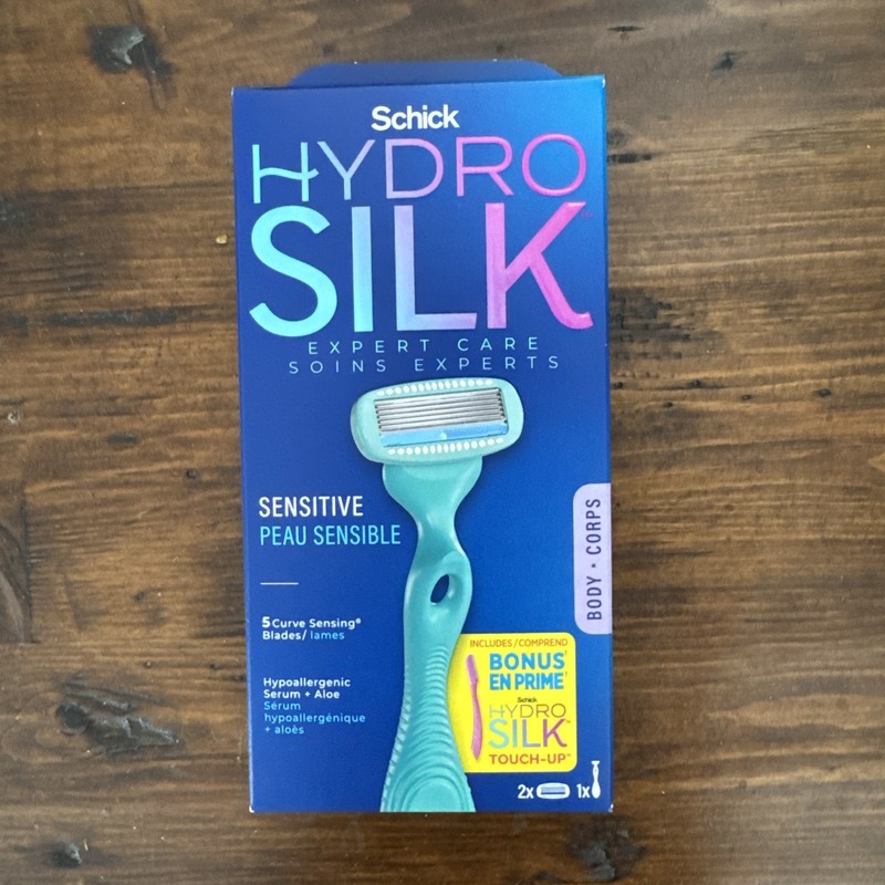 Lot of 5 - Schick Hydro Silk Body Sensitive Skin Razor, with 1 Razor, 2 Refills